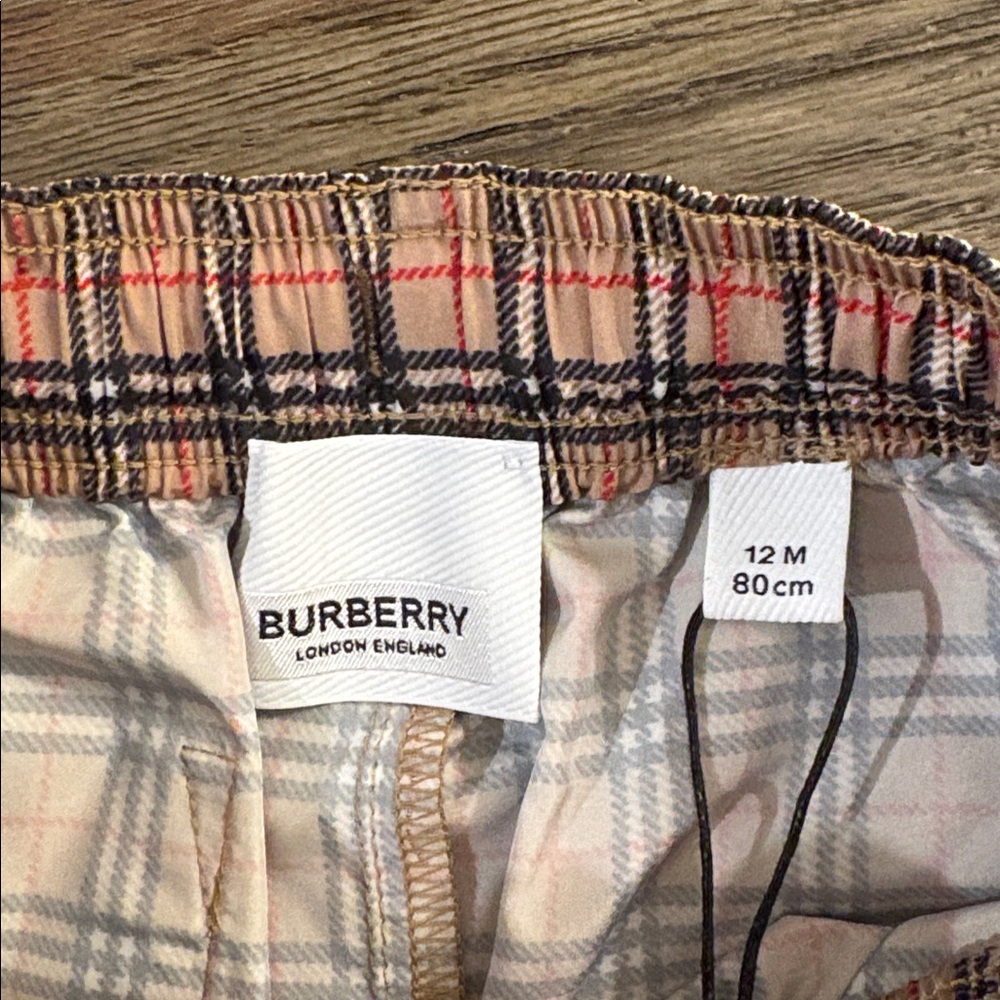 NWT [Burberry] Authentic Luxury Plaid Swim Trunks Swimsuit Youth Toddler Sz 12M - Picture 7 of 7